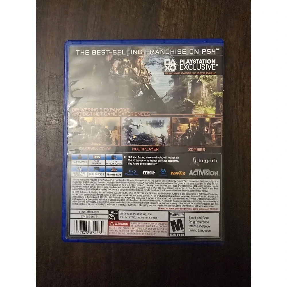 Call of Duty Black Ops III PlayStation 4 PS4 Video Game Activision
